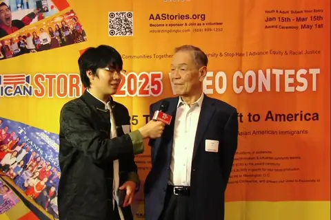 Cover image for Allan Liu, USCCCSV, interviewed by Zacky Huang, AAS Youth Ambassador, at AAS Award Ceremony 2025
